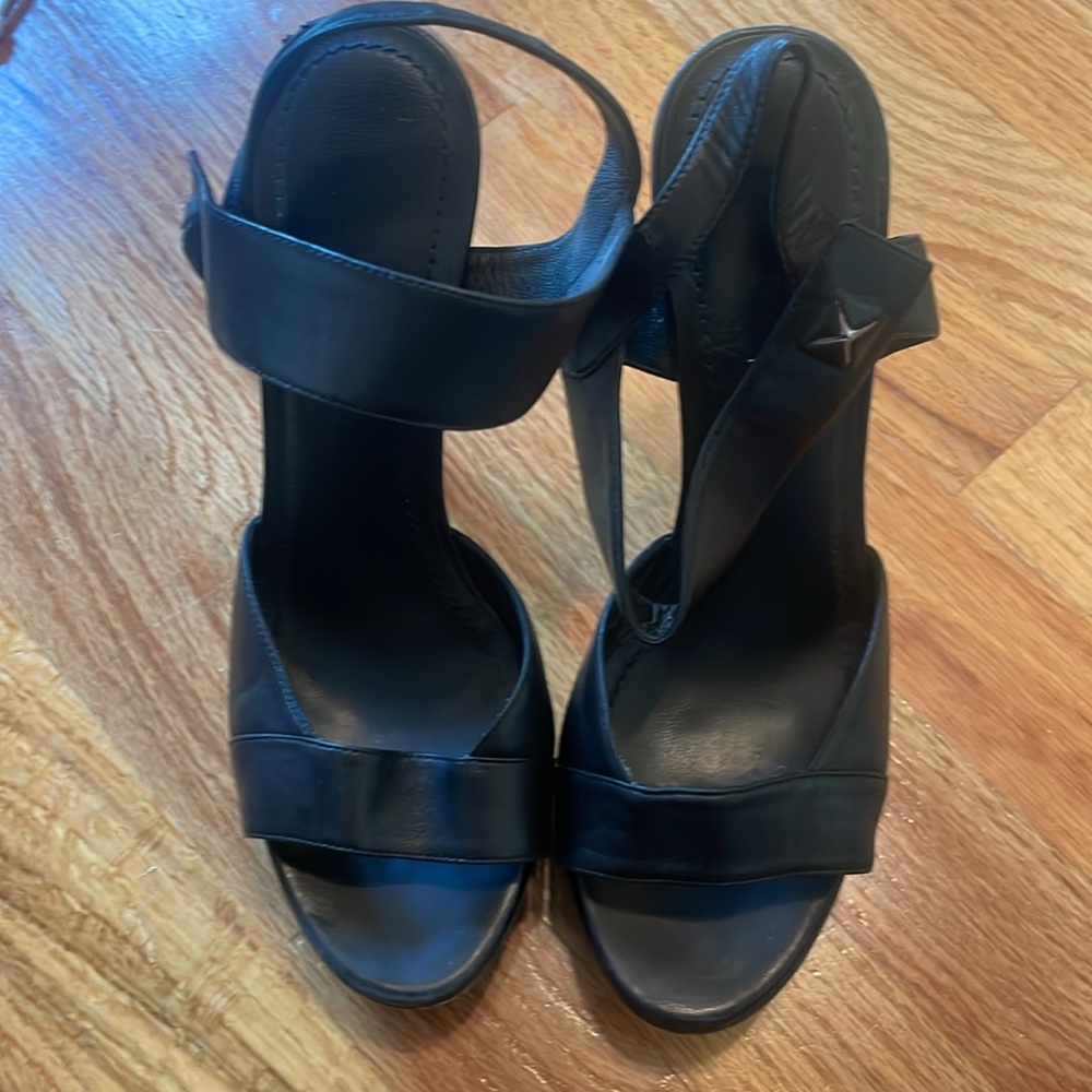 YSL tribute platform heels vintage Y2K black leather studs yves Saint Laurent - Picture 6 of 6
